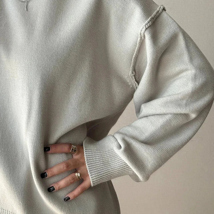 Beige Cozy Winter Pullover