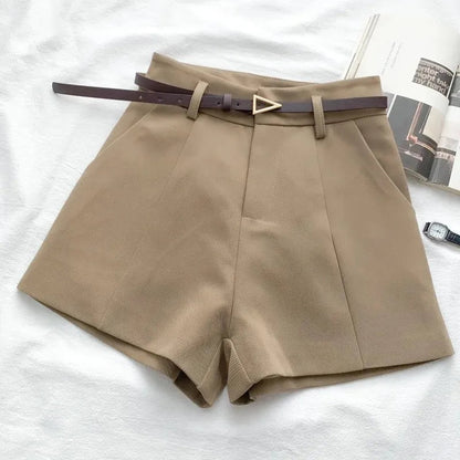Chic A-Line Belted Women's Shorts